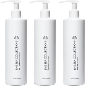 The Spa Collection Lemongrass - 2-in-1 hair & body wash + Conditioner + Handzeep - Milde formulering - 400 ml pompfles - Set van 3 stuks