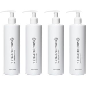 The Spa Collection Lemongrass - 2-in-1 Hair & body wash + Conditioner + Handzeep + Body Lotion - Milde formulering - 400 ml - Pompfles - Set van 4 stuks
