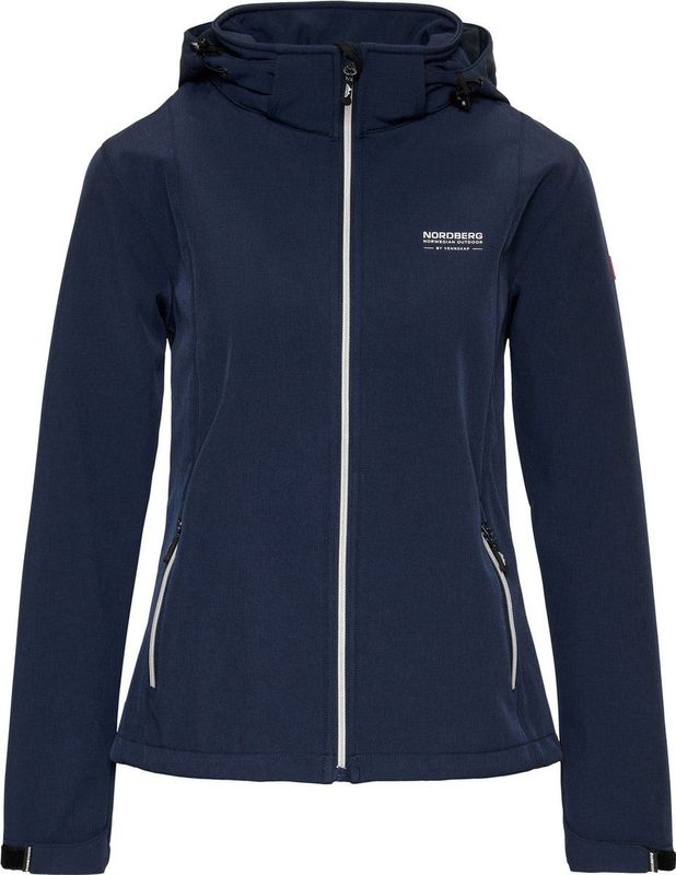 Nordberg Rinda - Softshell Outdoor Zomerjas Dames - Dark Navy Melange - Maat M