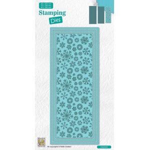 STAD020 Nellie Snellen Stamping Die Slimline Christmas Snowflakes - sneeuwvlokken - sneeuw