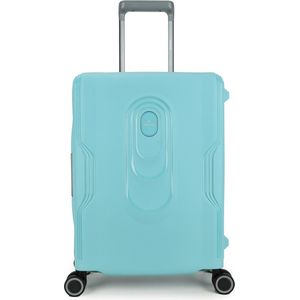 Decent Handbagage Harde Koffer / Trolley / Reiskoffer - 55 x 40 x 20 cm - OnTour - Licht Blauw