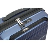 Decent Handbagage Harde Koffer / Trolley / Reiskoffer - 55 x 40 x 20 cm - BMotion - Blauw