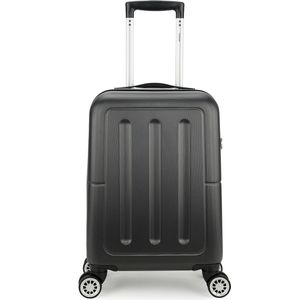 Decent Handbagage Harde Koffer / Trolley / Reiskoffer - 50 x 35 x 20 cm - NeonFix - Grijs