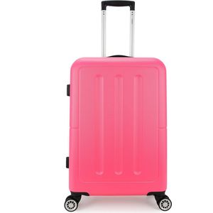 Decent Neon-Fix Trolley 66 pink Harde Koffer