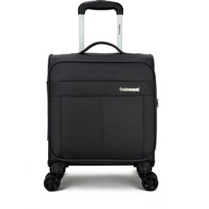 Decent D-Upright Kleine Handbagage Koffer - 42 cm - 29 Liter - TSA Slot - Zwart