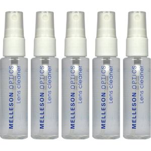 Melleson Optics brilspray 33 ml - anti condens - anti fog - zonder alcohol - 5 stuks