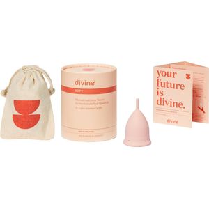 DivineCup menstruatiecup - Pretty in Pink - maat L - soft
