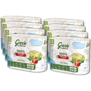 Grazie Natural - duurzaam toiletpapier 8 x 4 rollen - 3-laags
