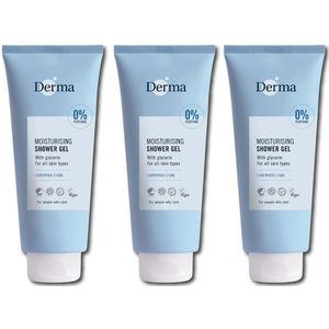 Derma Eco Family - Family Shower Gel 3-Pack - 350ml - Milde - Verzorgende - Huidvriendelijke
