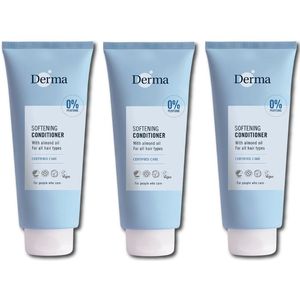 Derma Eco Family - Derma Family conditioner - 3 stuks, 350 ml - Huidverzorging - Natuurlijke ingrediënten - Dermatologisch getest