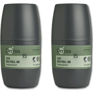 Derma Eco Man - Deo Roll-On - 50 ml - Eco-friendly - Verzorgende Mannen Deodorant - Langdurige Bescherming