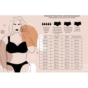 Cheeky Pants Feeling Sporty - Menstruatieondergoed - Maat 50-52 - Extra absorptie - Comfortabel - Lekvrij - Langdurige bescherming