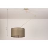 Lumidora Hanglamp 31140 - E27 - Beige - Taupe - Zand - Metaal - ⌀ 45 cm