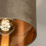 Lumidora Plafondlamp 30913 - Plafonniere - CHARLOTTE - E27 - Zwart - Roodkoper - Taupe - Metaal - ⌀ 25 cm