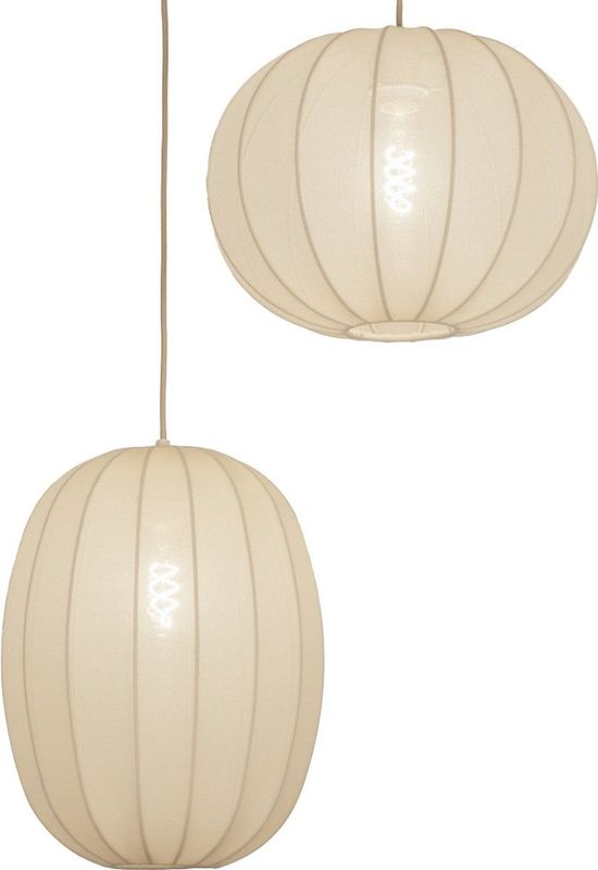 Lumidora Hanglamp 74687 TACK 2 Lichts E27 Beige Zand Metaal