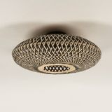 Riet - Plafondlamp - Natuur - Zwart - Diameter 50 cm