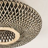 Riet - Plafondlamp - Natuur - Zwart - Diameter 50 cm