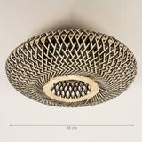 Riet - Plafondlamp - Natuur - Zwart - Diameter 50 cm
