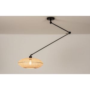 Lumidora Hanglamp 31221 - BAMBOO - E27 - Zwart - Bruin - Naturel - Metaal - ⌀ 40 cm