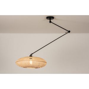Lumidora - Hanglamp 31226 - Rotan - Zwart - Bruin - Naturel - E27 - ⌀ 50 cm