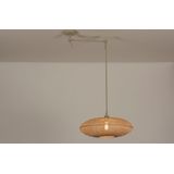 Lumidora Hanglamp 31231 - E27 - Bruin - Beige - Naturel - Zand - Metaal