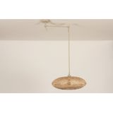 Lumidora Hanglamp 31231 - E27 - Bruin - Beige - Naturel - Zand - Metaal