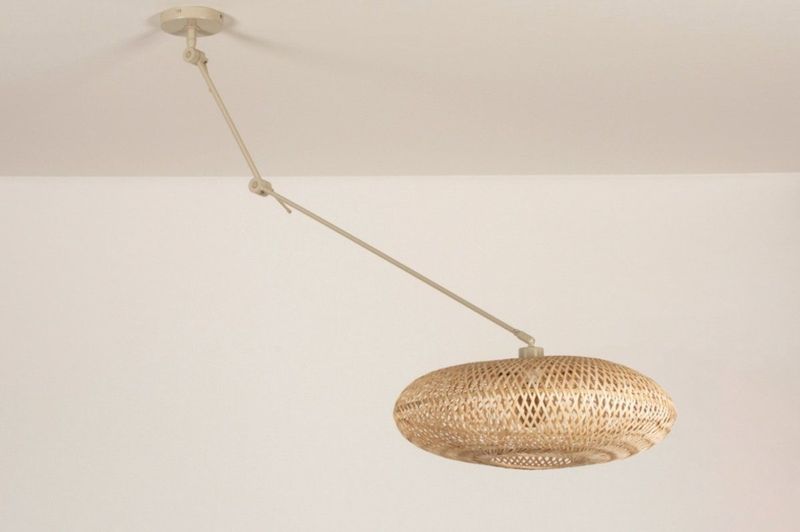 Lumidora Hanglamp 31231 - E27 - Bruin - Beige - Naturel - Zand - Metaal