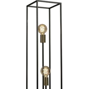 Lumidora Vloerlamp 74791 - 3 Lichts - E27 - Zwart - Goud - Messing - Metaal