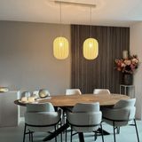 Lumidora Hanglamp 74884 TACK 2 Lichts E27 Beige Metaal