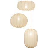 Hanglamp - Japandi Stijl - Beige - Drie Lampionnen - Luxe Uitstraling