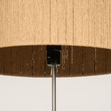 Japandi - Vloerlamp - Bruin - Houten Staande Lamp met Kap van Gevlochten Touw