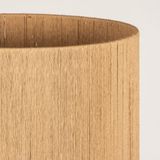 Japandi - Vloerlamp - Bruin - Houten Staande Lamp met Kap van Gevlochten Touw