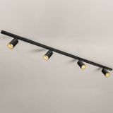 Lumidora Railspot 74944 AREZZA 4 Lichts GU10 Zwart Metaal