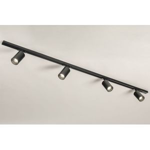Lumidora Railspot 74944 AREZZA 4 Lichts GU10 Zwart Metaal
