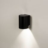 Zwarte GU10 koker wandlamp down light voor binnen, buiten en badkamer