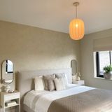 Lampion Hanglamp - Beige - Ovale Vorm - Stof