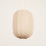 Lampion Hanglamp - Beige - Ovale Vorm - Stof