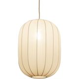 Lampion Hanglamp - Beige - Ovale Vorm - Stof