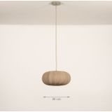 Hanglamp - Taupe - Stof - Tulband Vorm