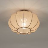 Kleine Plafondlamp - Taupe - Stof - Japandi Stijl