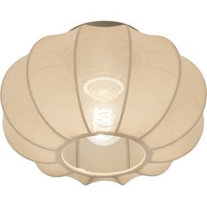 Kleine Plafondlamp - Taupe - Stof - Japandi Stijl
