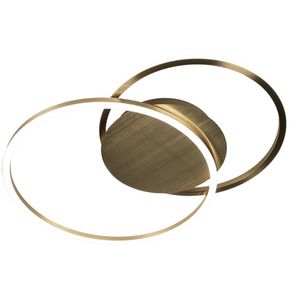 Moderne - Plafondlamp - Goud - Dimbaar - Twee Cirkels