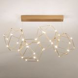 Design - Plafondlamp - Goud/Messing - Led - Prisma-Vormen