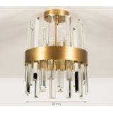 Lumidora Plafondlamp 74985 - 6 Lichts - G9 - Goud - Messing - Transparant - kleurloos - Glas - ⌀ 25 cm