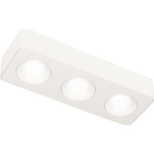 Witte 3-lichts led plafondspot met dimbare led verlichting