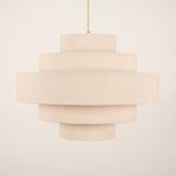 Beige Hanglamp - Linnen - Stijlvol Ontwerp - Licht- en Schaduwspel