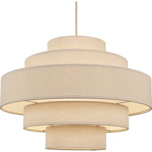 Beige Hanglamp - Linnen - Stijlvol Ontwerp - Licht- en Schaduwspel