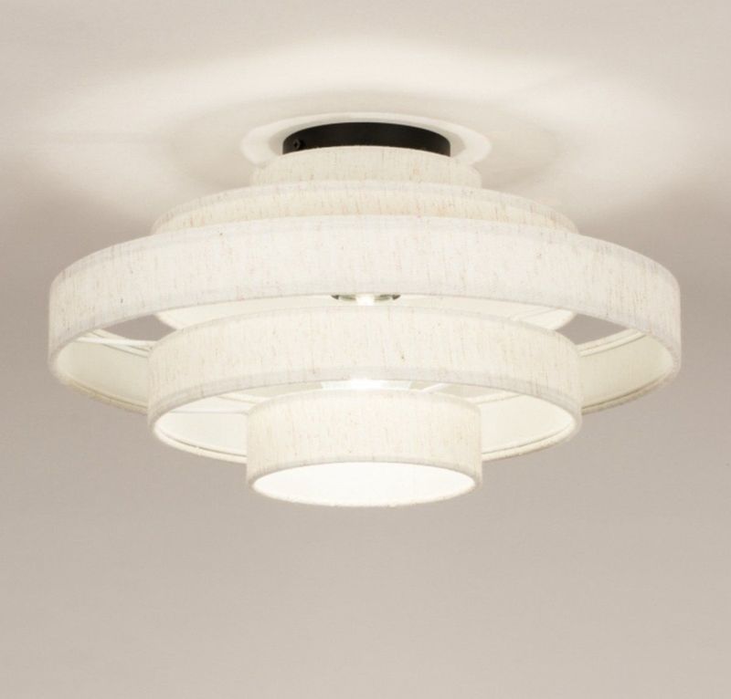 Lumidora Plafondlamp 75090 - Plafonniere - JULIA - E27 - Beige - Creme - Metaal - ⌀ 38 cm