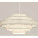 Hanglamp - Beige - Stof - Vijf Ringen