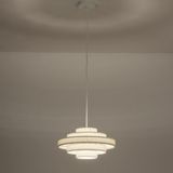 Hanglamp - Beige - Stof - Vijf Ringen